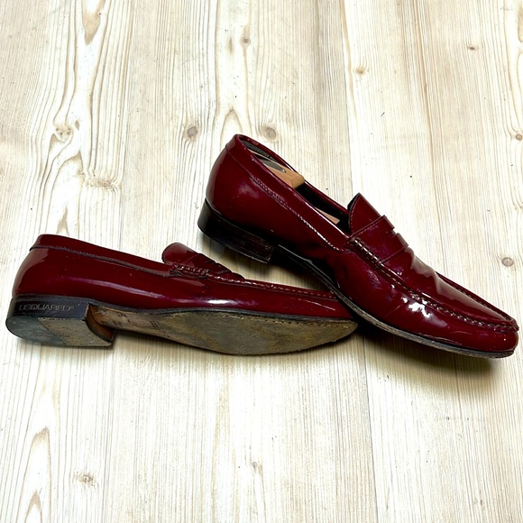 Dsquared Maroon Patent Leather Loafers - Picture 4 of 12